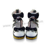 Black White Bows Golf Lolita Shoes Black&Pink Bows In Stock