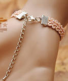 Sweet Lace Kawaii Pink Bracelet-out
