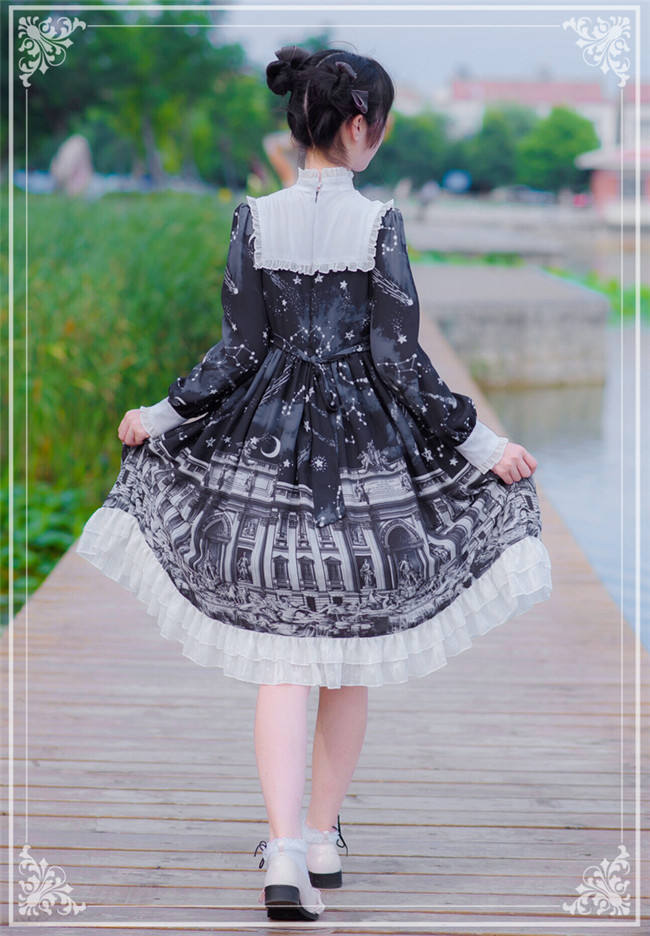 Theological Seminary~ Vintage Lolita OP Dress -Ready Made