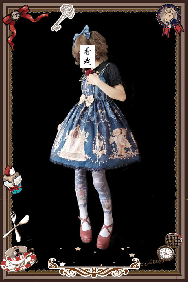 The Bell From Paradise~ Lolita Printed JSK+Headbow -Ready Made