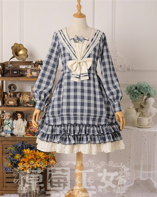 Strawbery Witch ~Sailor Style Gingham Lolita OP