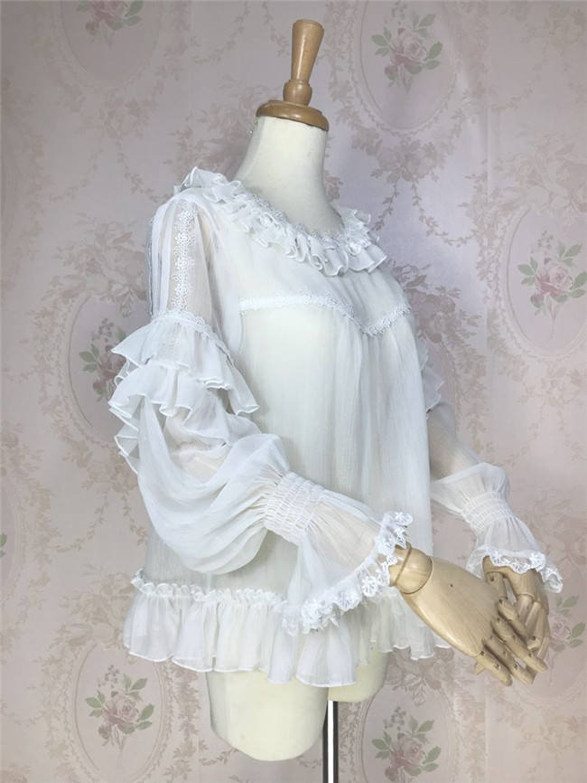 Sweet Transparent Chiffon Inner Blouse