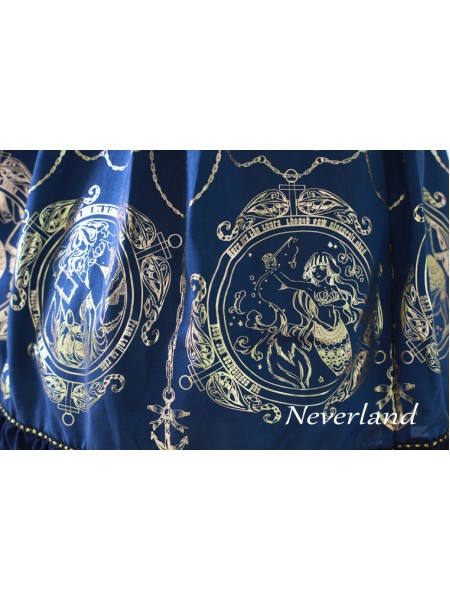 ***The Mermaids Singing*** Series Gold Stamping High Waist Lolita JSK