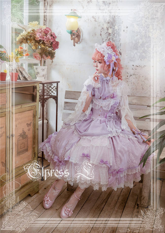 Elpress L ~Christmas D*Romance Ode~ Elegant Lolita JSK -Ready Made Purple M - In Stock