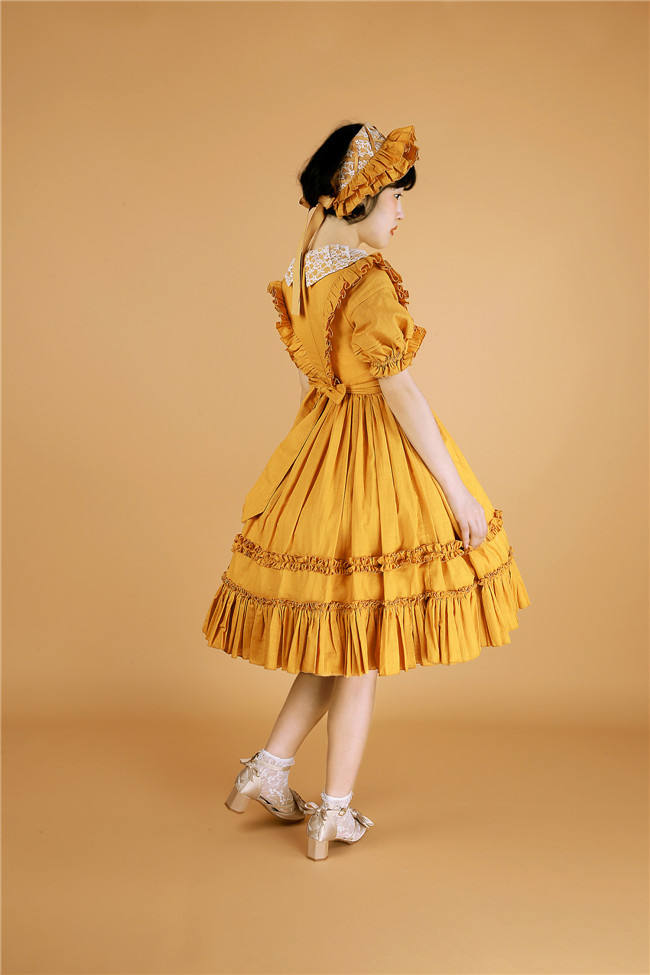 Peach Heart~ Sweet Lolita Short Sleeves OP -Pre-order Closed