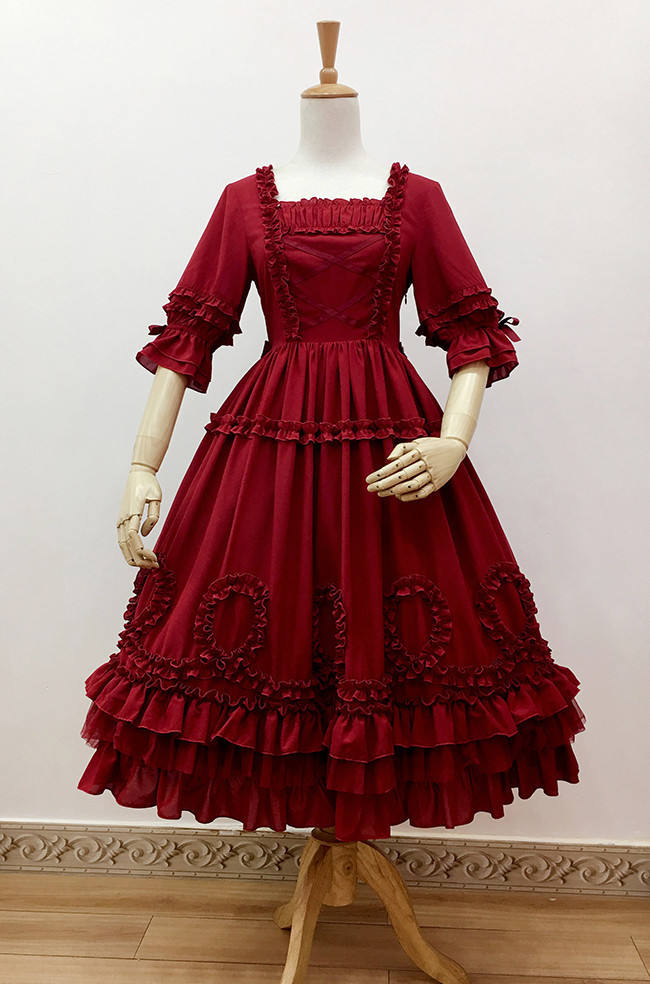 Little Dipper Tasya~ Chiffon Lolita Med-length OP Dress -Ready Made
