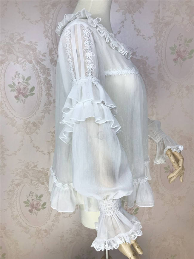 Sweet Transparent Chiffon Inner Blouse