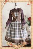 The Memory of Old Days ~ British Style Lolita JSK Dress & Vest Set -out