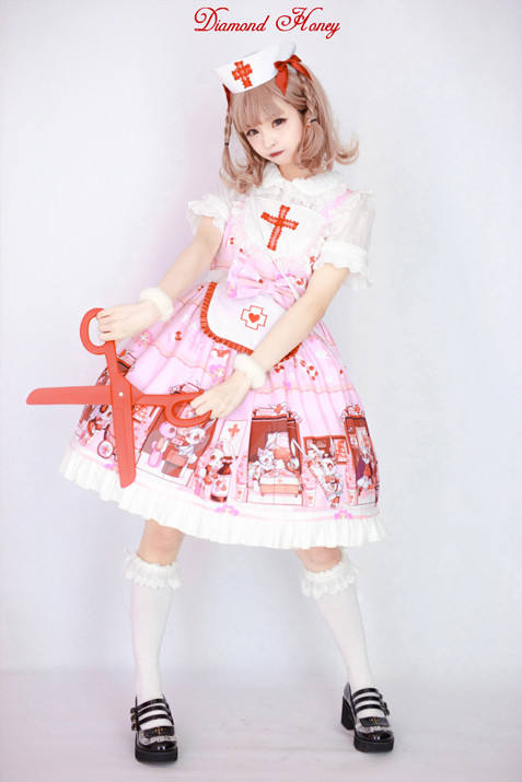 Doll Hospital~ Lolita Printed JSK Dress -out