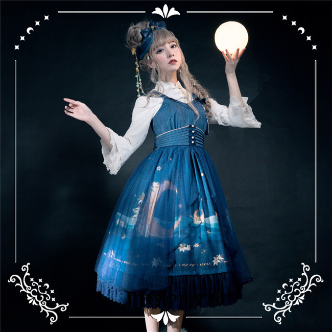 *NyaNya 十六夜の歌姫 JSK Lolita* NyaNya Lolita ~ Carol of The Nightingale A-Line Shaped JSK