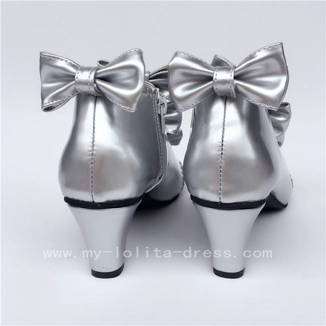 Sweet Girl's Four Bows Lolita Heels Shoes