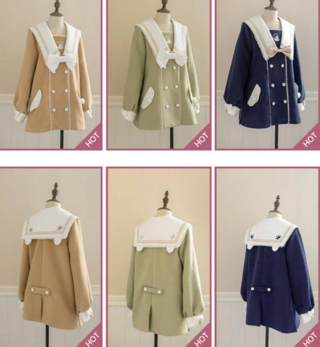 Penny House White Bear Lolita Coat -Ready Made