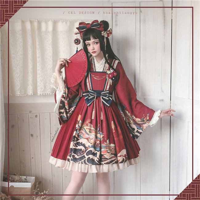 CEL Lolita ~Kaiseki Island Lolita JSK Slight High Waist -Ready Made