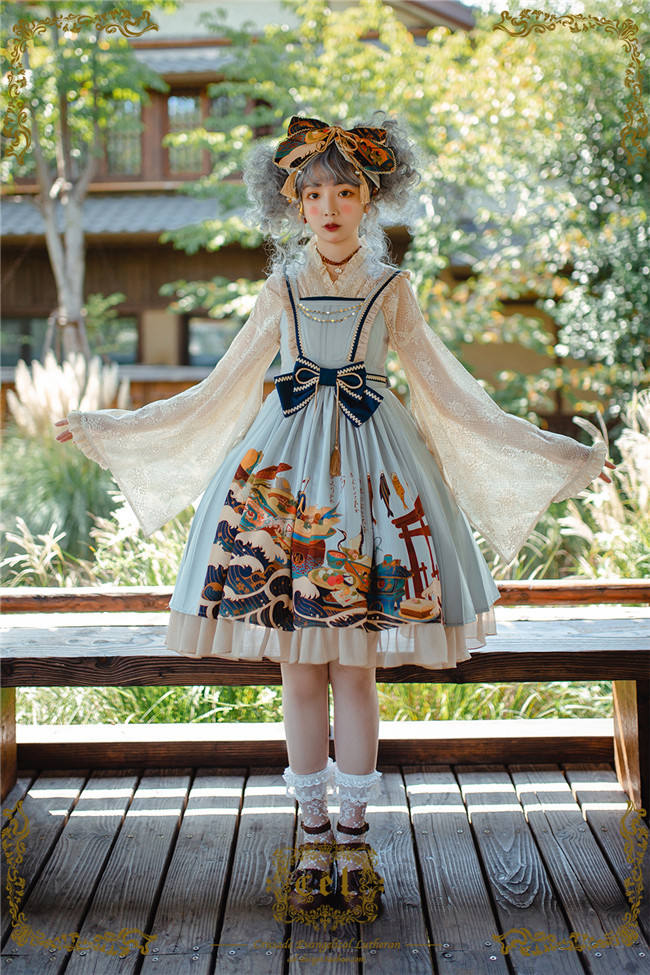 CEL Lolita ~Kaiseki Island Lolita JSK Slight High Waist -Ready Made
