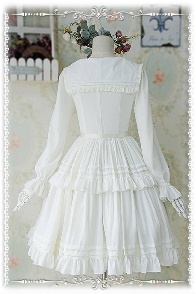 Infanta ~Lily~ Chiffon Long Sleeves Lolita OP Dress - 6 Colors Available  $69.99