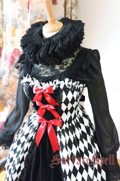 Surface Spell Illusion Realizer Gingham Jumper Lolita Dress