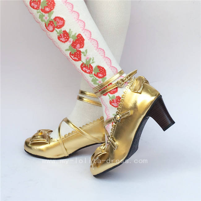 Coffee Bow Lolita Shoes