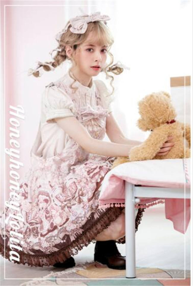 Doll and Bear Dance Series~Sweet Lolita Jumper/Skirt -Ready Made