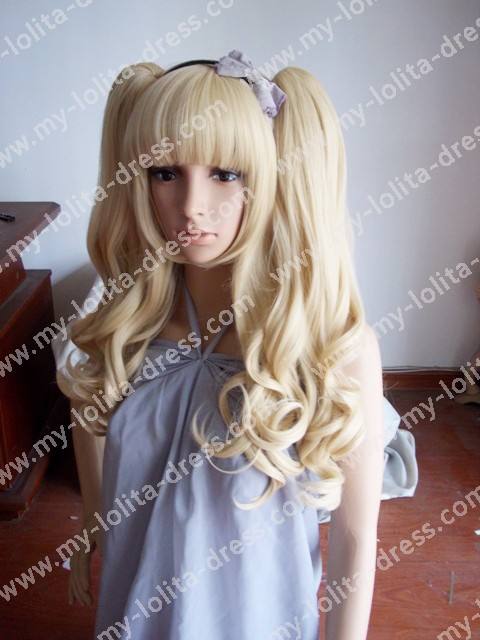 Cream Blonde Removable Ponytails Girls Wig - In Stock