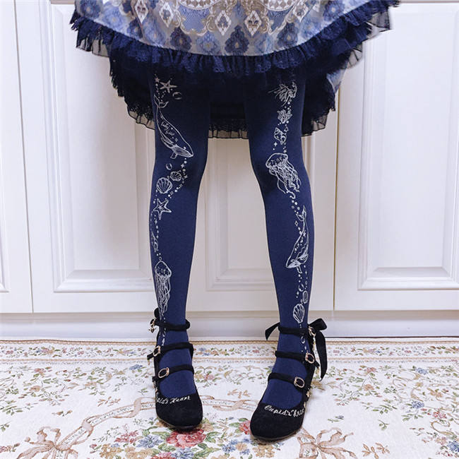 Ruby Rabbit ~Marine Tank Thin Lolita Tights