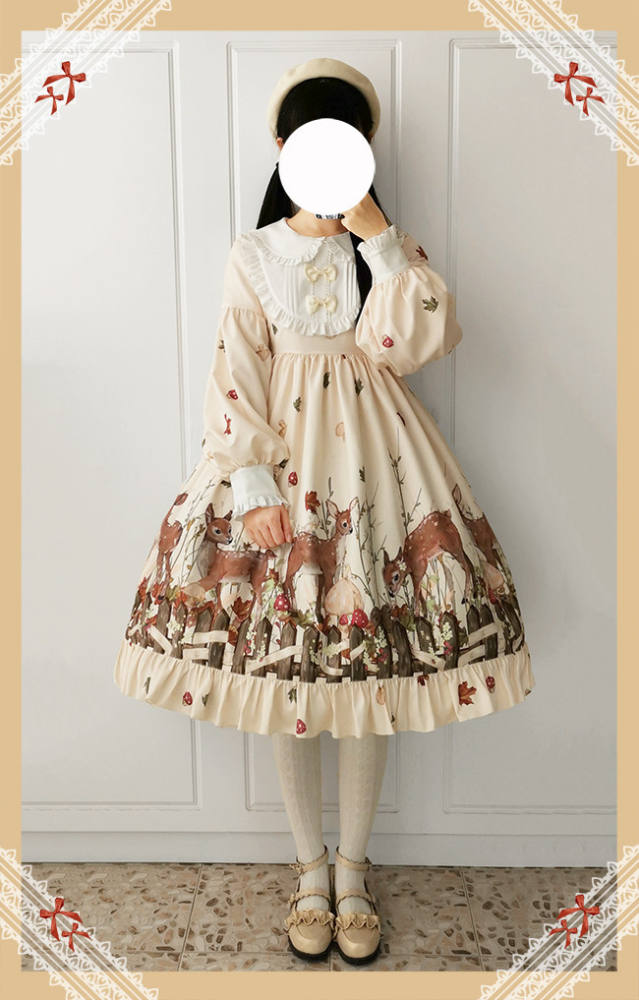 Cheese Cocoa Sweet Lolita Long Sleeves OP