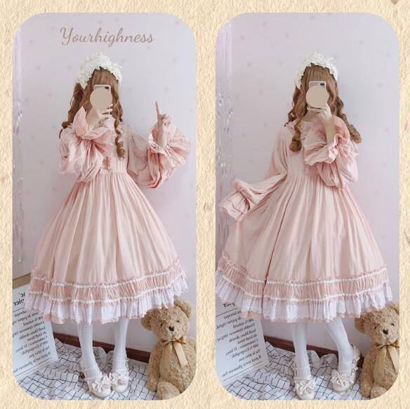 Vintage Unicolor Lolita OP + Surface Dress - Pre-order Closed