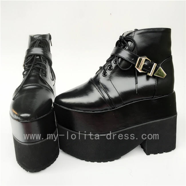 Sweet Black Lolita Heels Shoes with Platform