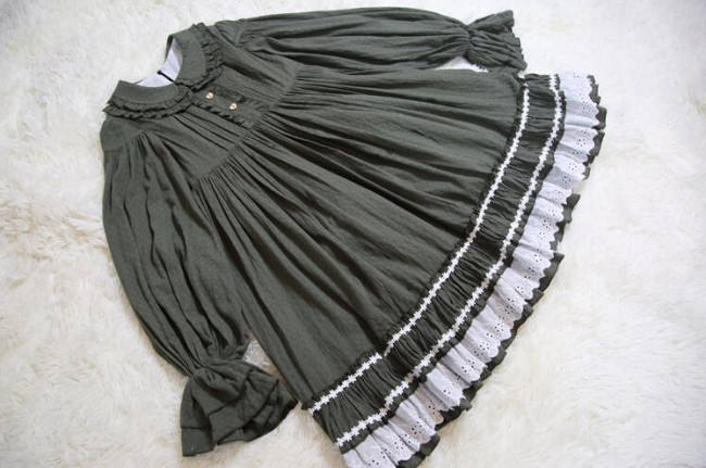 Vintage Unicolor Lolita OP + Surface Dress - Pre-order Closed