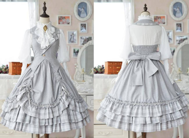 Doris Night ~College Style Lolita Vest JSK / Cape - Ready made