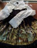 Neverland Lolita ***Mucha*** Printed High Waist Lolita Skirt Black Size M - In Stock