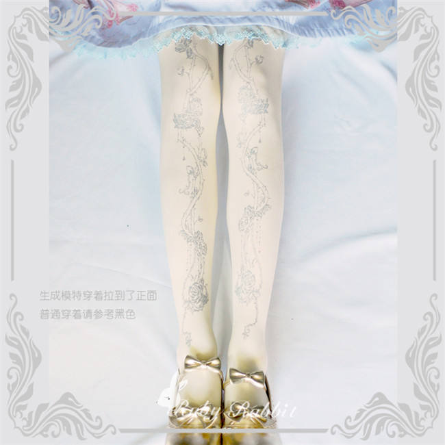 Ruby Rabbit ~Thorns Corolla ~ Lolita Printed Tights