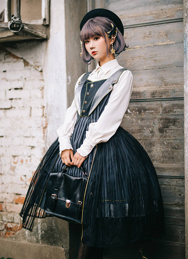 Rabbit Teeth ~The Girl Who Skip Class Lolita Dress Black L In Stock