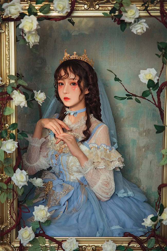 Flower Feast In Spring~ Elegant Lolita JSK Bridal Design -out