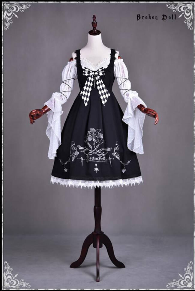 Black Lily~ Gothic Lolita JSK -Pre-order Closed