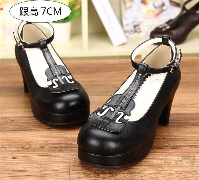 Angelic Imprint- Elegant Violin-shaped Straps Lolita Heels Shoes