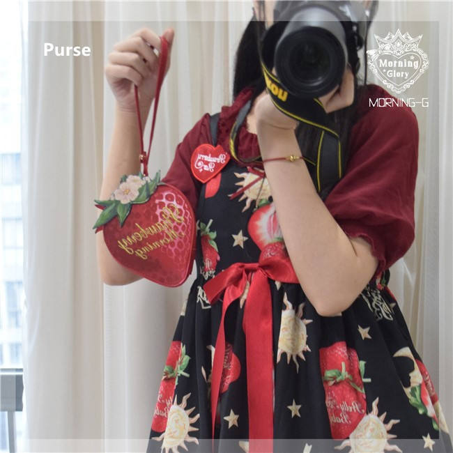 A Strawberry~Sweet Bows Lolita cross bag -Ready Made