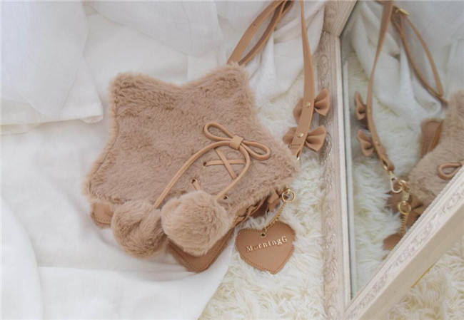 Repair of Love/Star~ Sweet Lolita Fur Hand Bag/Cross-body Bag