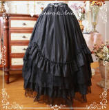 Gold Silk Chiffon Elegant Lolita Skirt/Petticoat 68cm/85cm