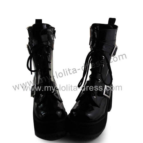 Black Bows Beads Lolita Princess Shoes