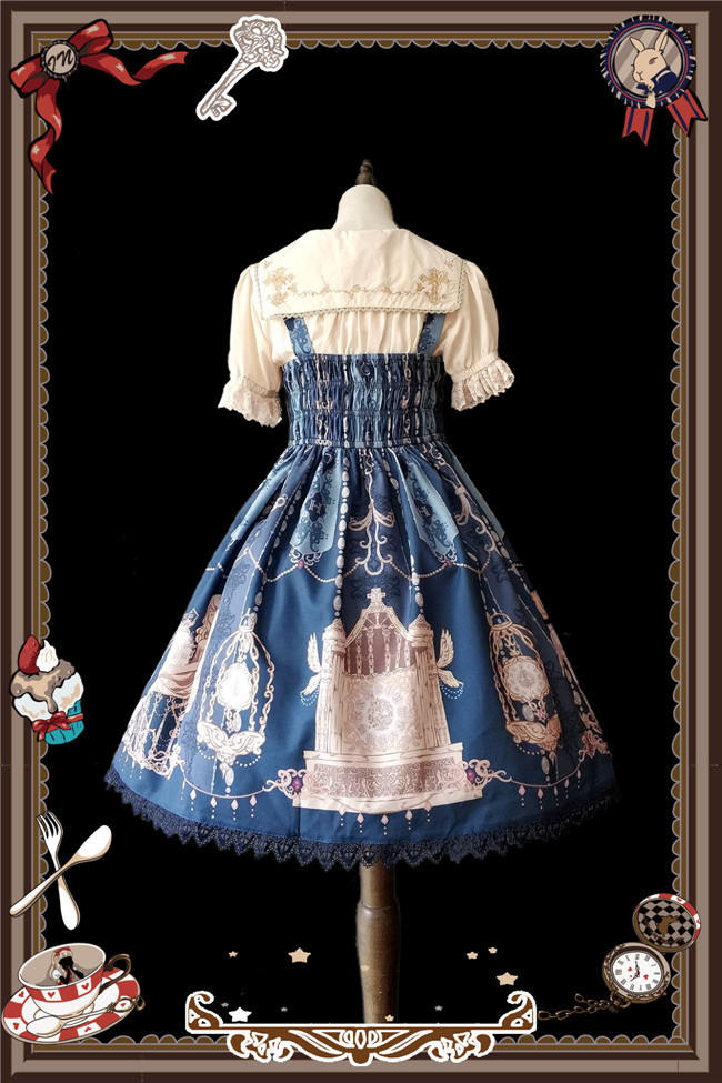 The Bell From Paradise~ Lolita Printed JSK+Headbow -Ready Made