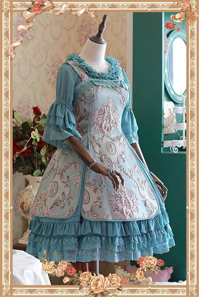 Infanta  -Windsor's afternoon tea- Three-dimensional Relief Lolita JSK + Chiffon Petticoat Set