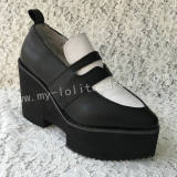 Sweet Black and White Lolita Heels High Platform