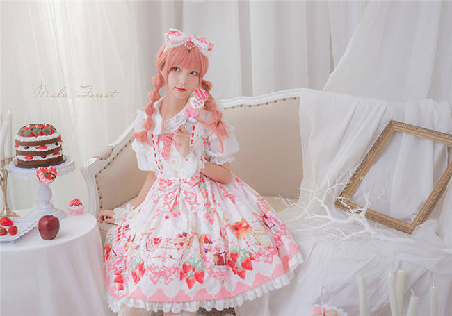 Strawberry Feast- Sweet Lolita JSK