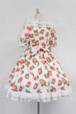 Sweet Strawberry~ Sweet Lolita Short Sleeves OP Dress  - OUT