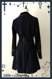 Little Dipper ~The Secret Prince~ Ouji Lolita Stripe Suit Jacket Wine S&Dark Blue S In Stock-OUT