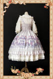 Maid's room~ Sweet Printed JSK Dress+Headbow -Ready In Stock
