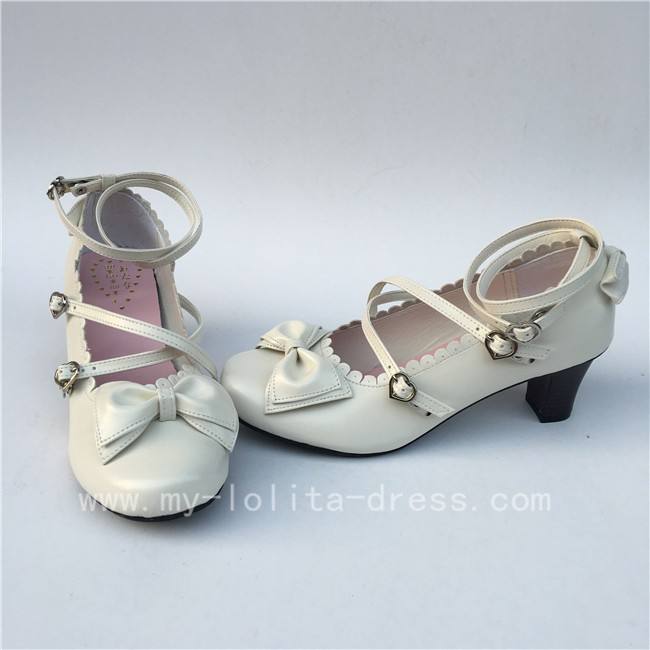 Classic Tea Party Shoes Purple Bow Lolita