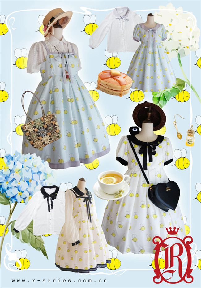 R-series -Sweet Honey Bees- Lolita Jumper Dress$152.99