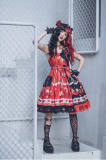 Dessin Robe ~Big Strawberry~ Color Split Lolita JSK -Ready Made