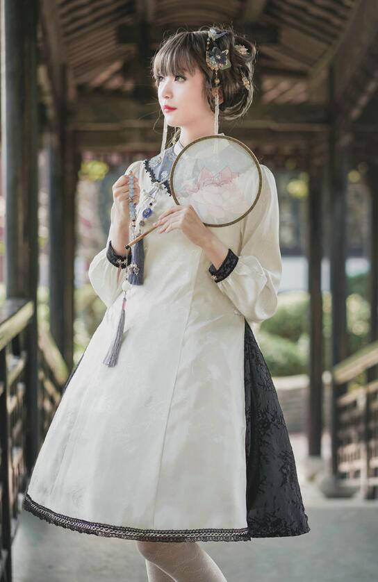 Hole Fairy Guide~ Qi Lolita OP Dress -Ready Made